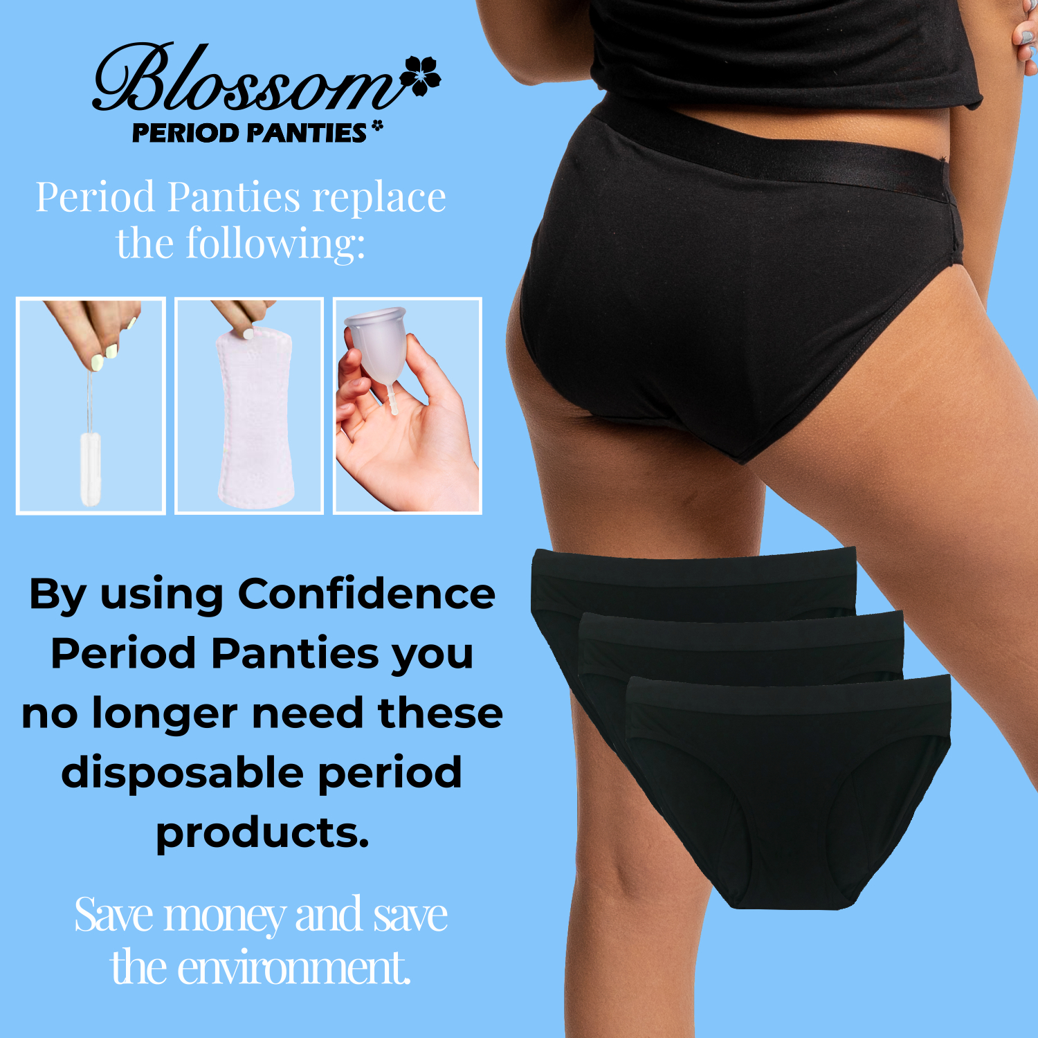 Confidence Period Panties Bikini Lycra Menstrual Underwear, Period  Underwear for Women